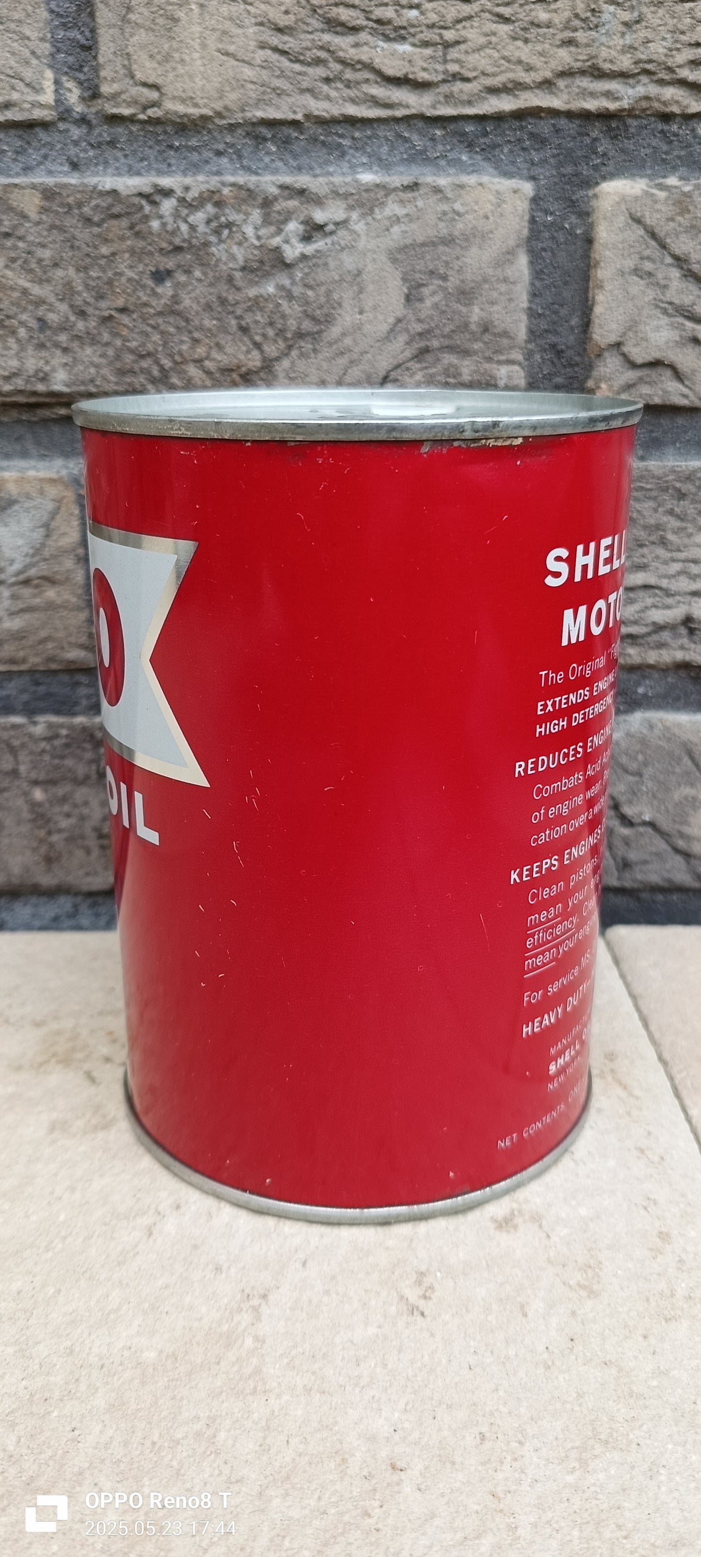 SHELL X100 1 Quart oil can USA