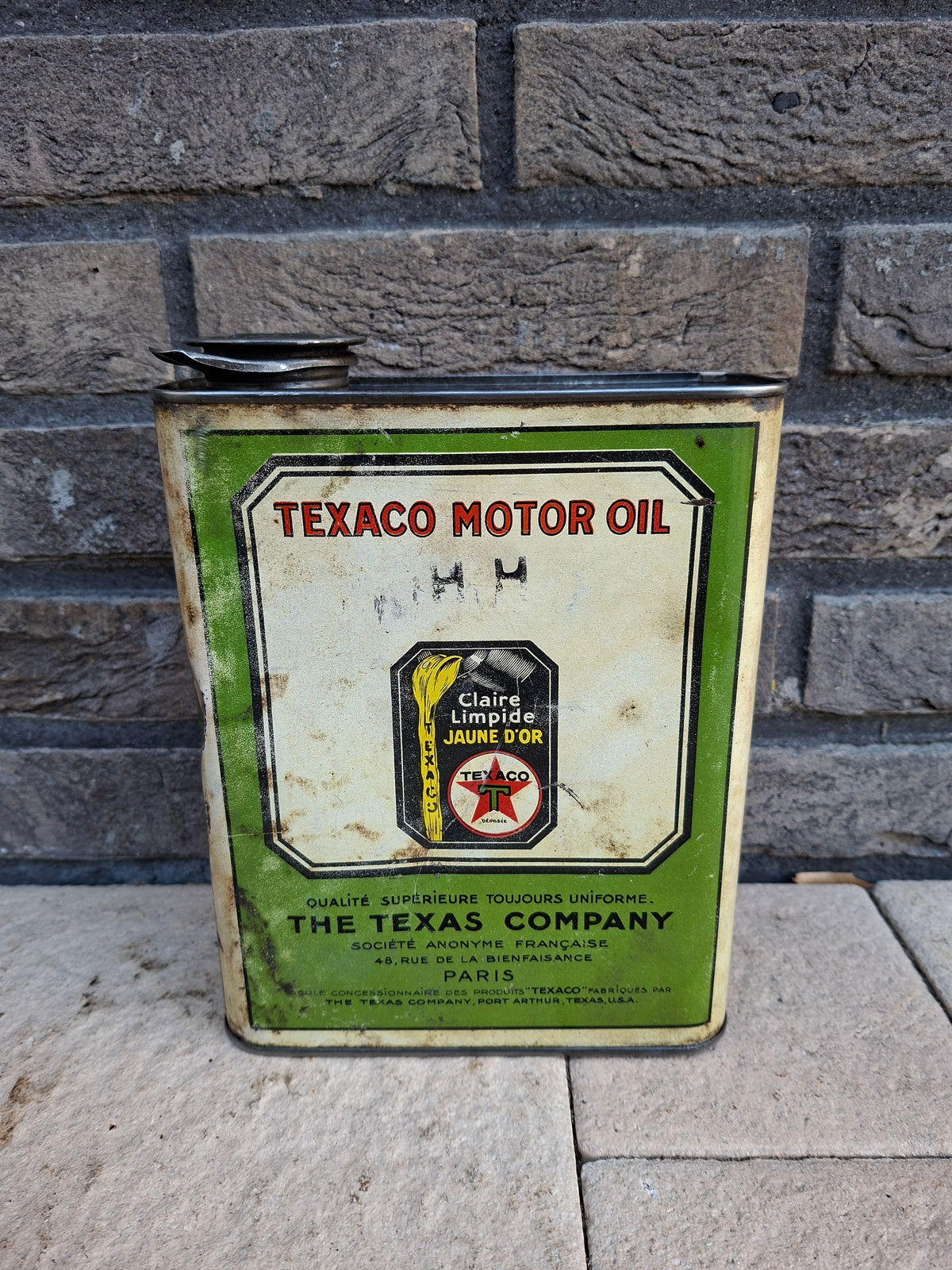 TEXACO motor oil can