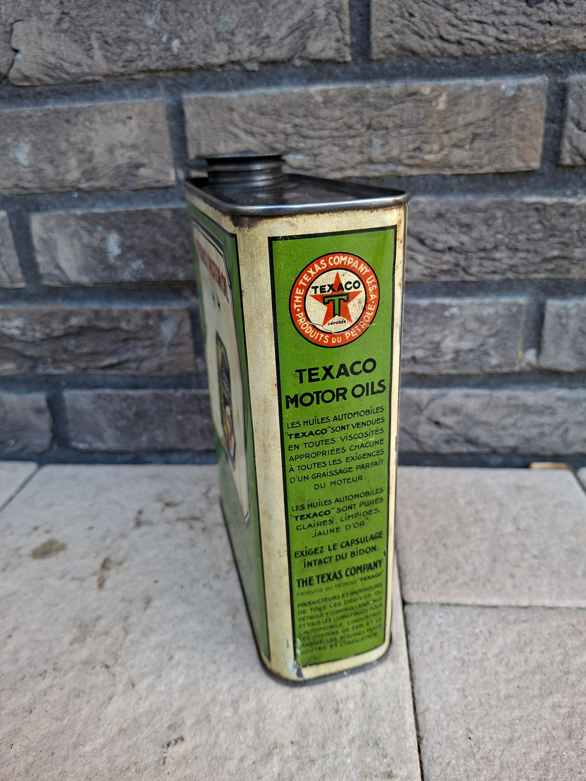TEXACO motor oil can