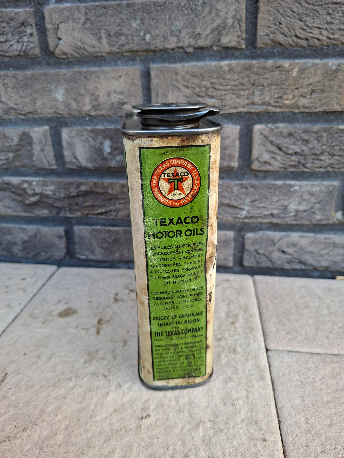TEXACO motor oil can