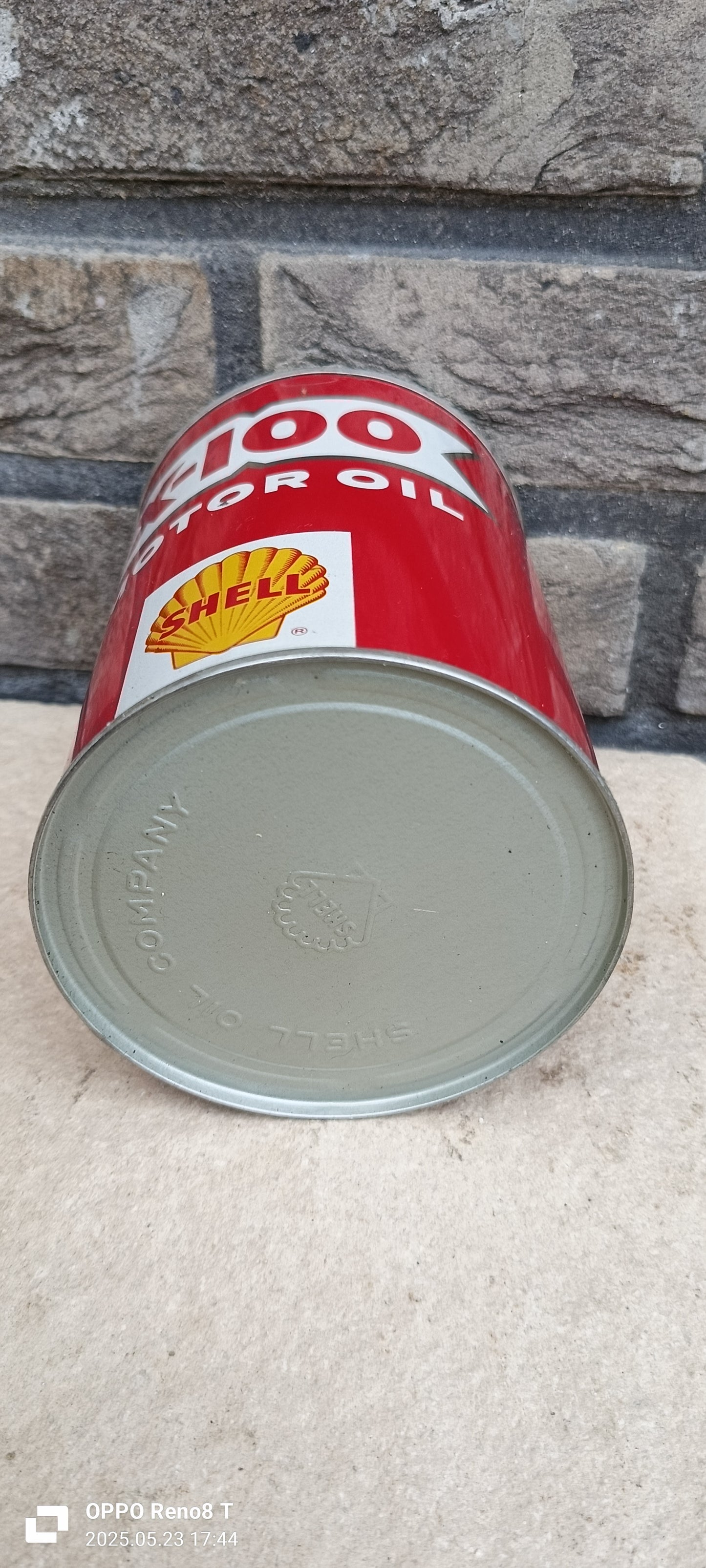 SHELL X100 1 Quart oil can USA