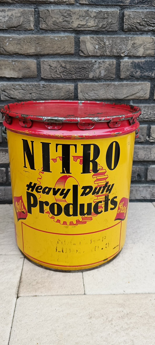 NITRO heavy duty products oil can