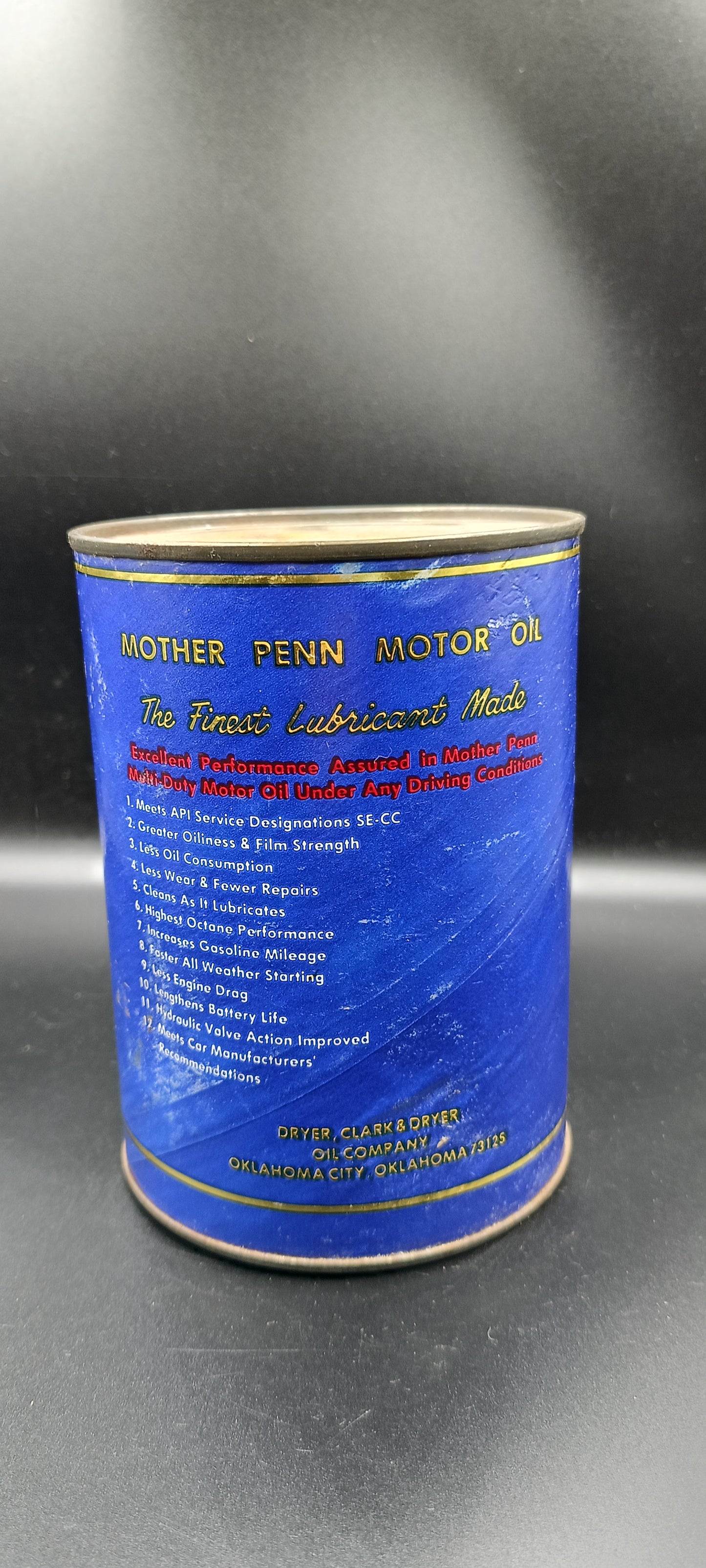 Mother Penn motor oil