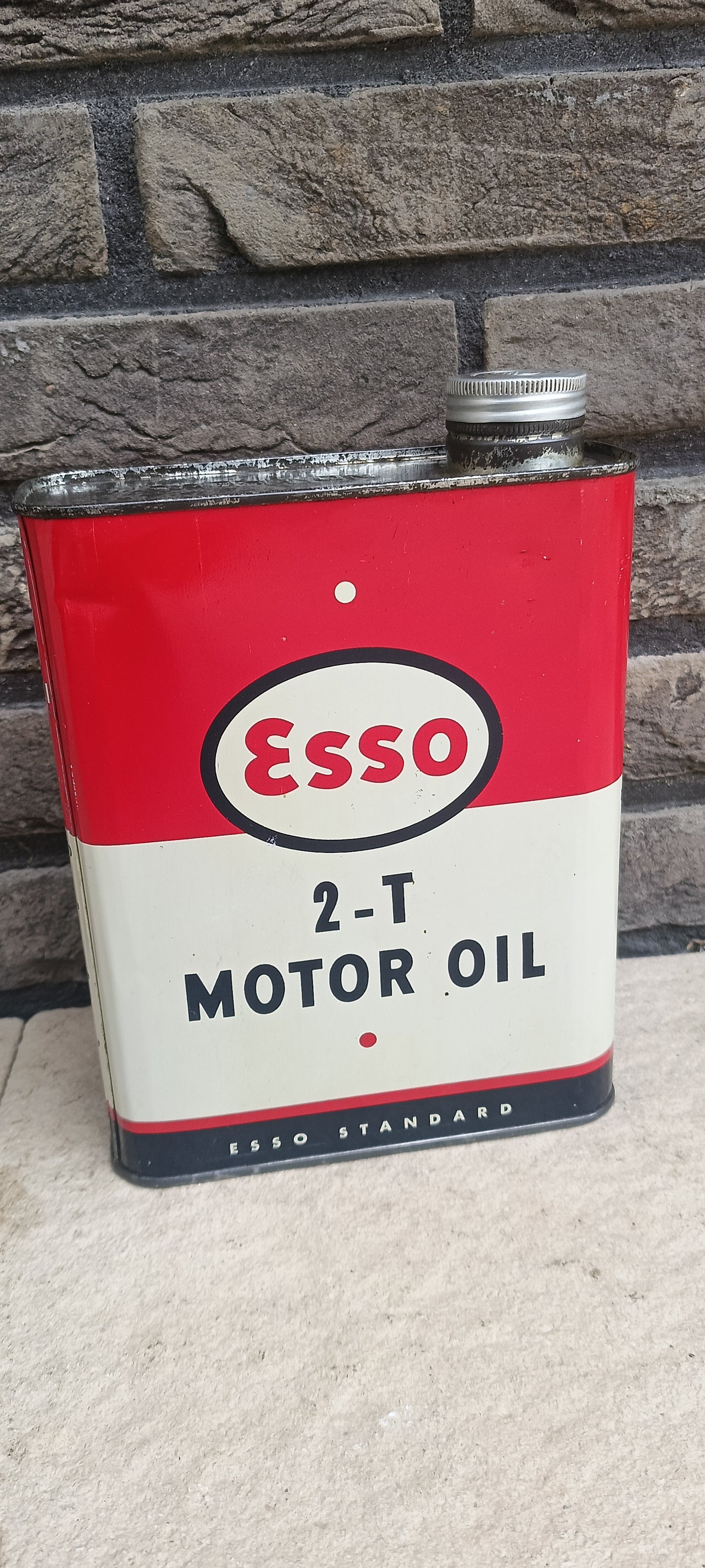 Esso 2 takt olie blik