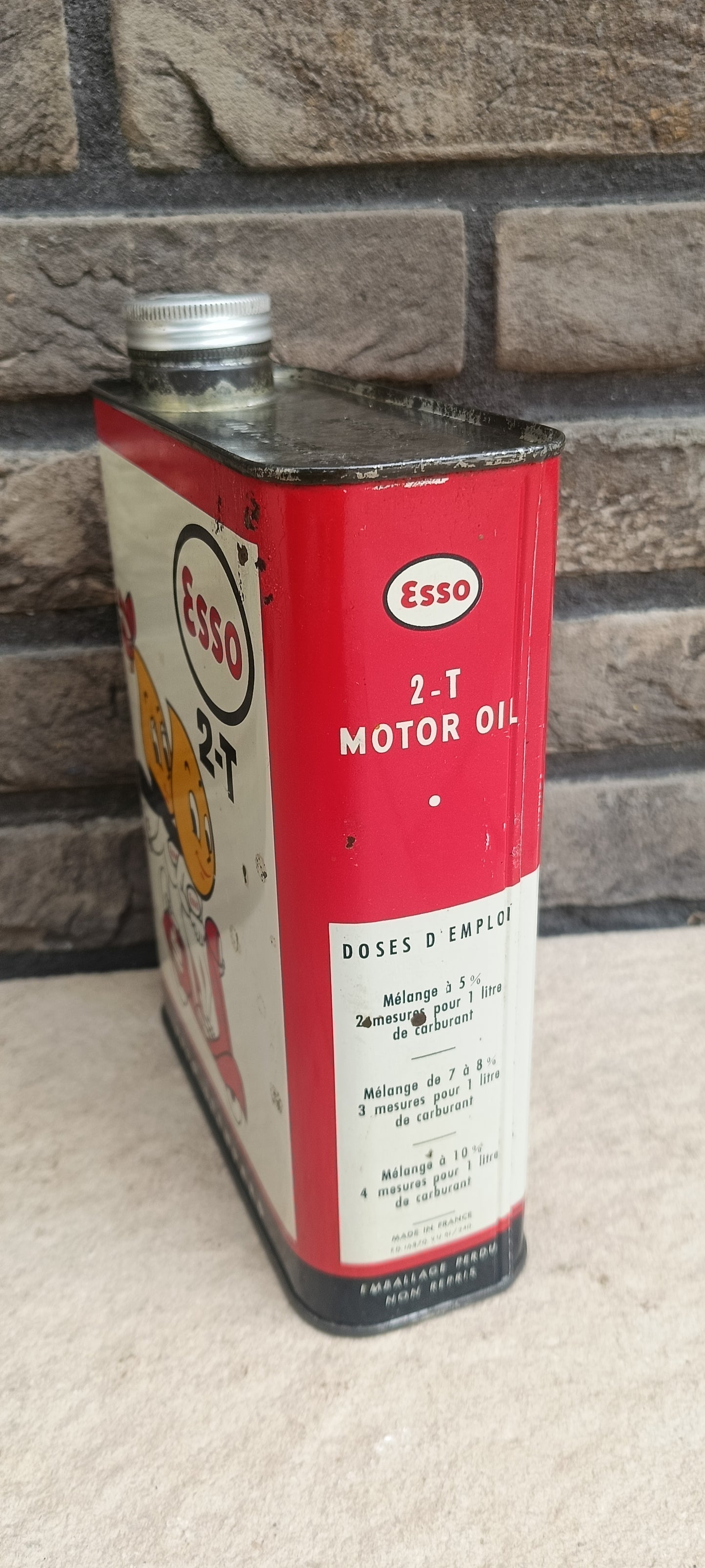 Esso 2 takt olie blik