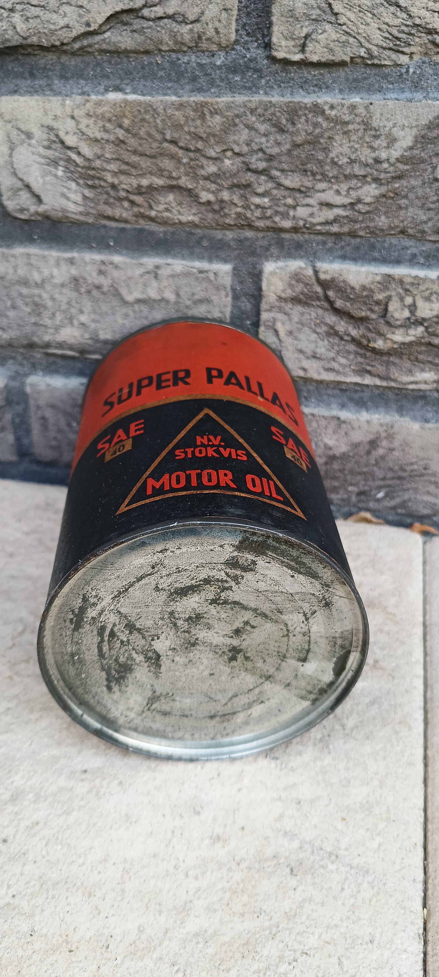Super Pallas motor olie blik.