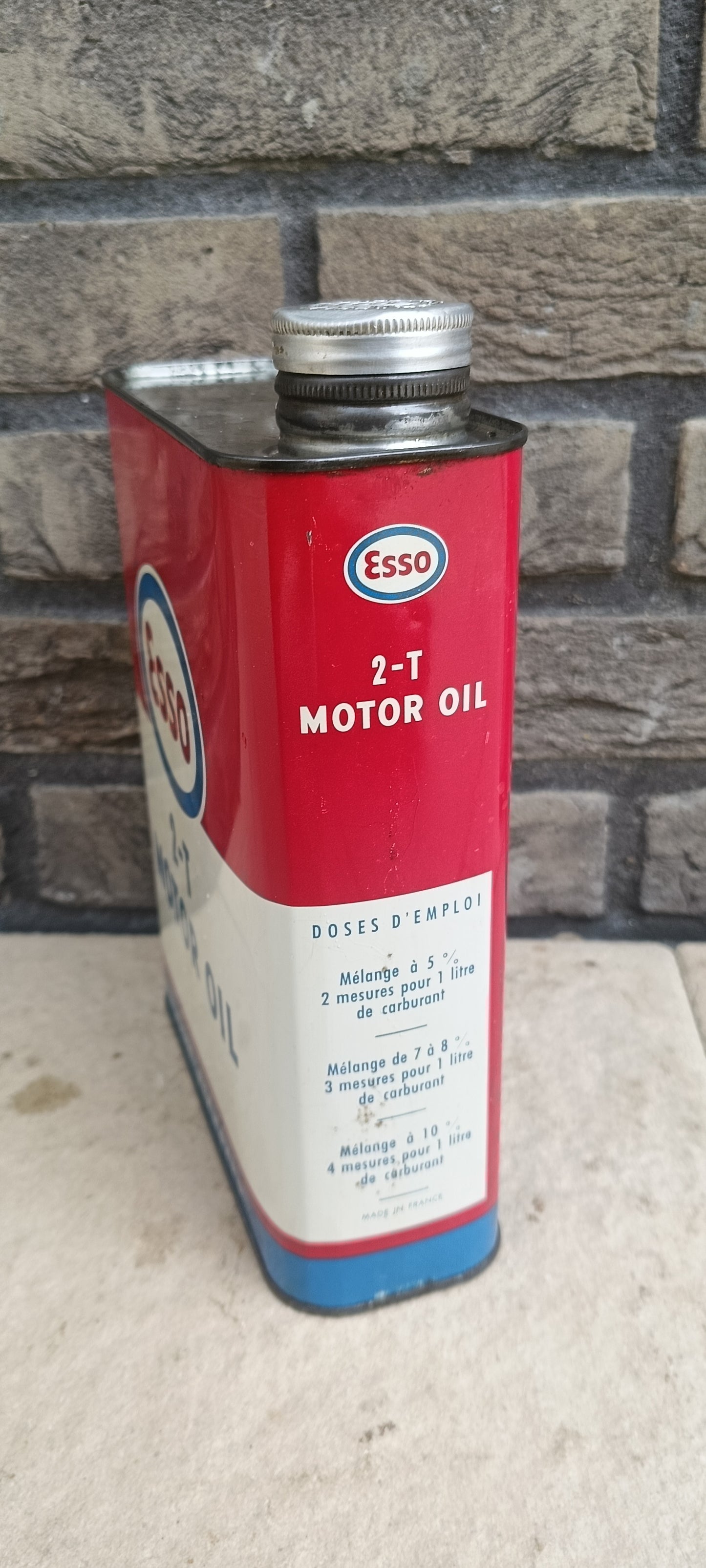 Esso 2 takt olie blik