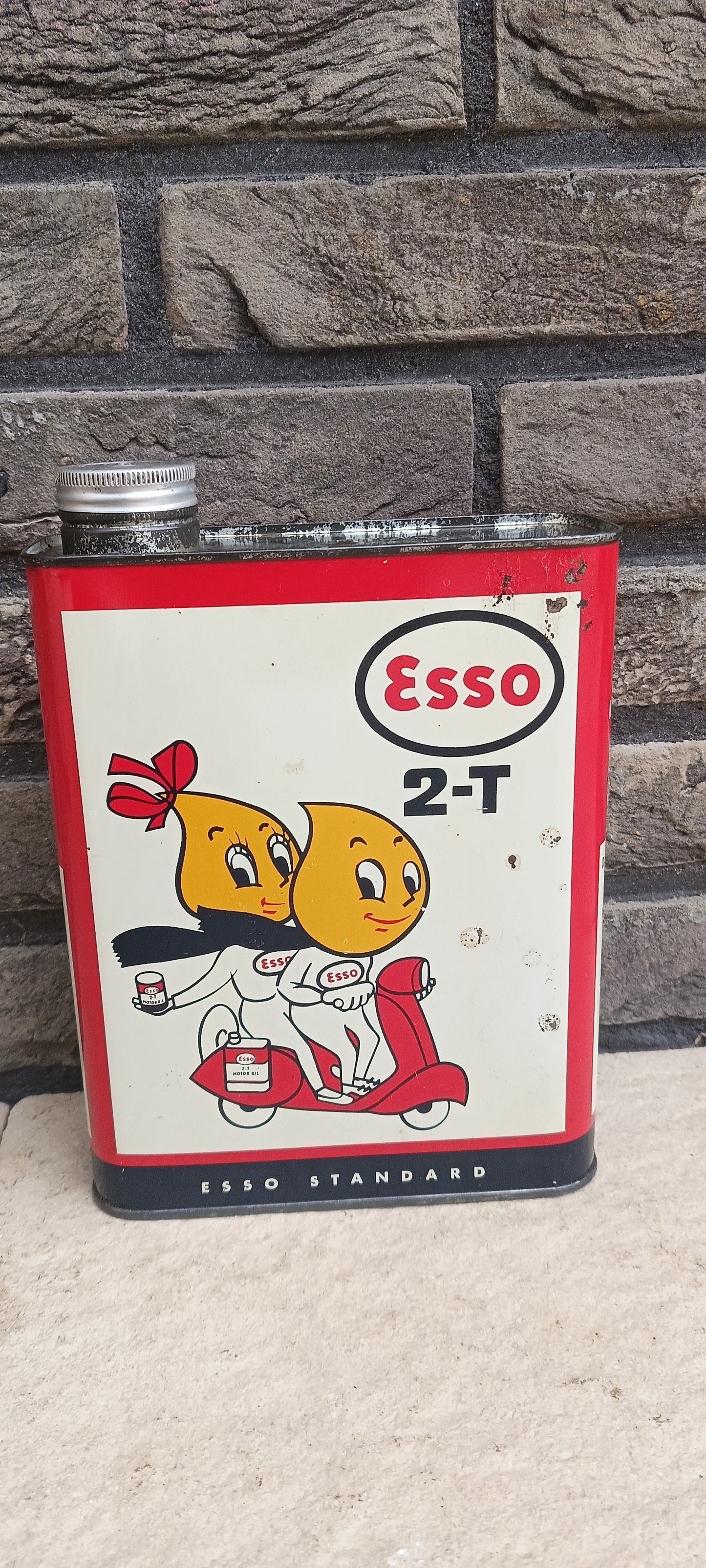 Esso 2 takt olie blik