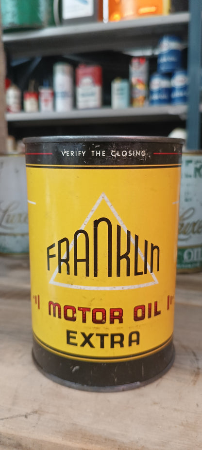 FRANKLIN motor oil blik