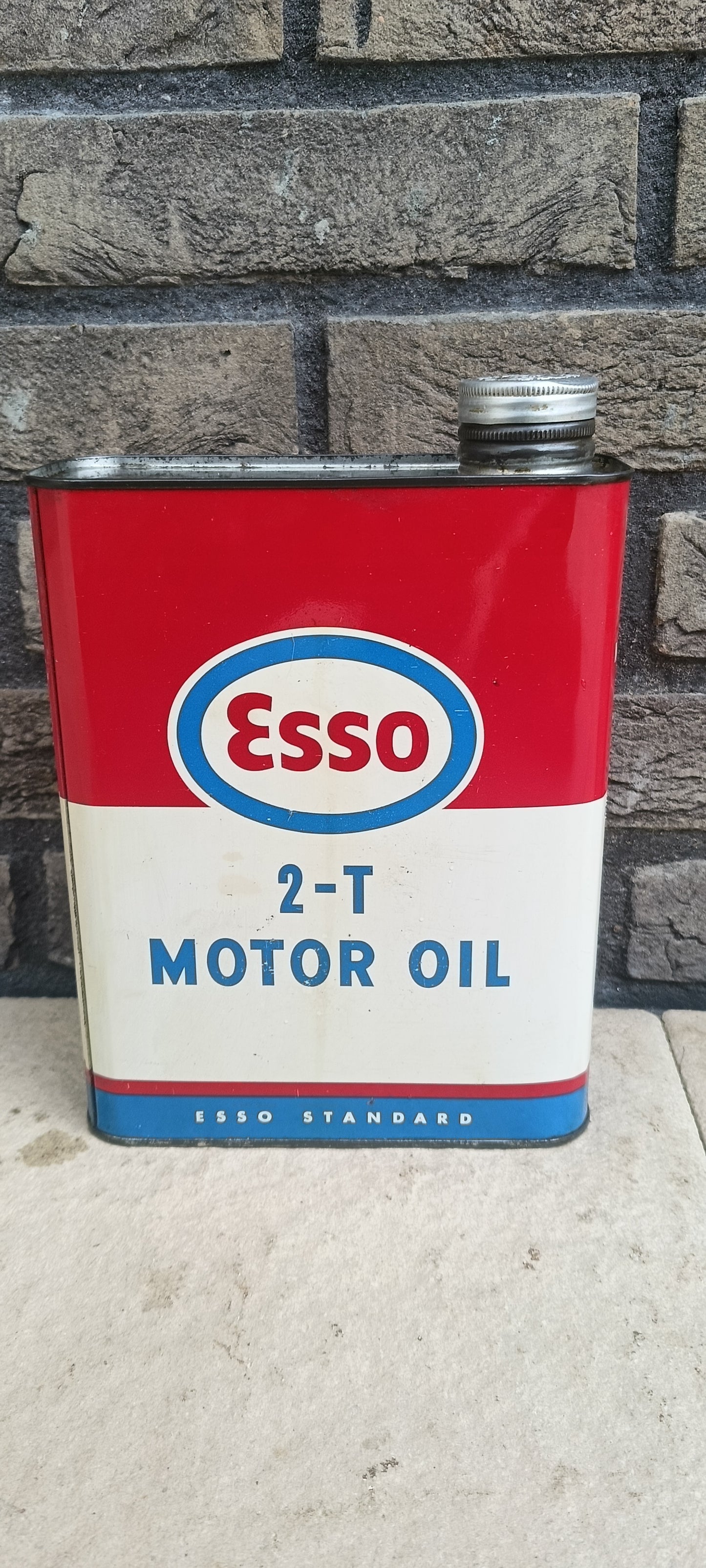 Esso 2 takt olie blik