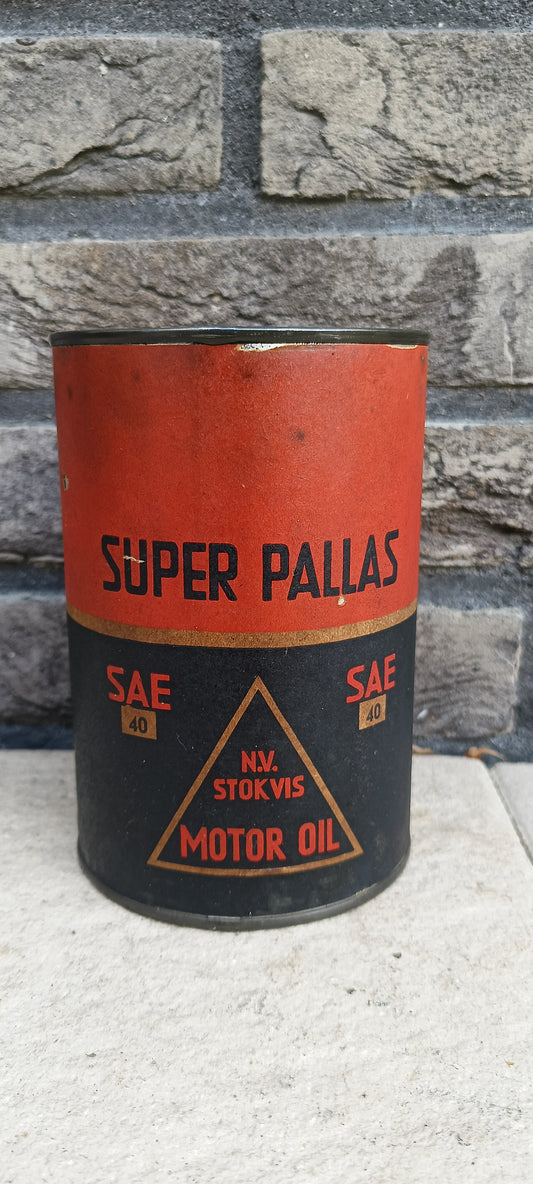 Super Pallas motor olie blik.