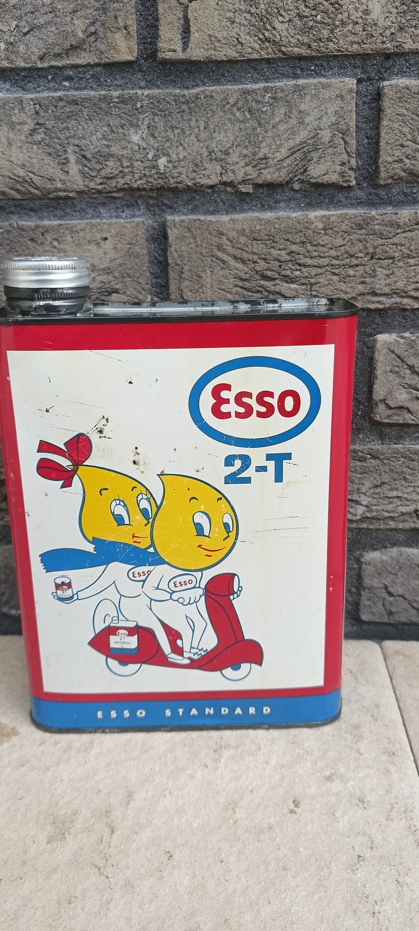 Esso 2 takt olie blik