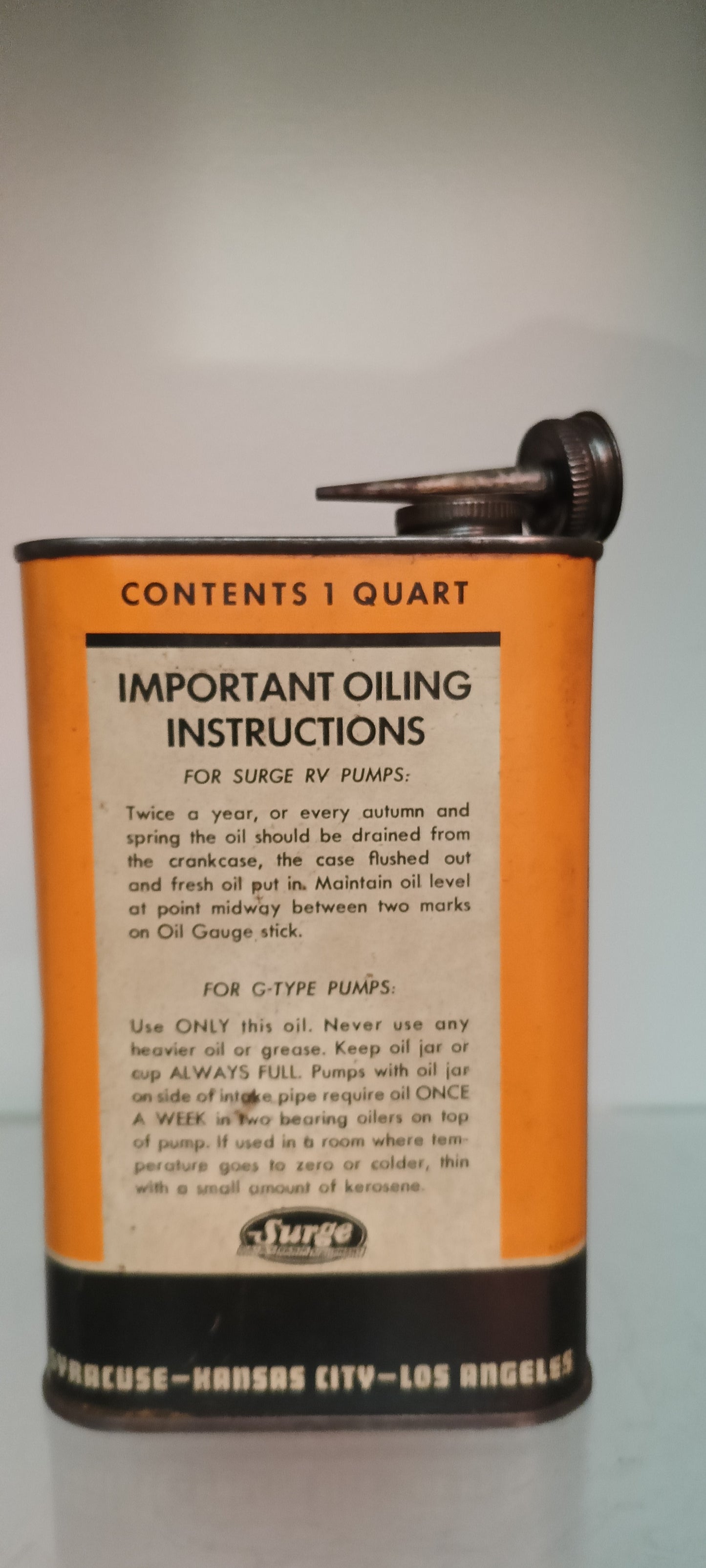 SURGE special VACUUM PUMP OIL