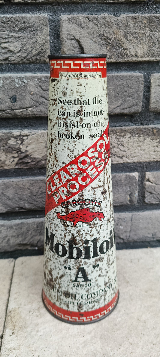 Conisch MOBILOIL olie blik