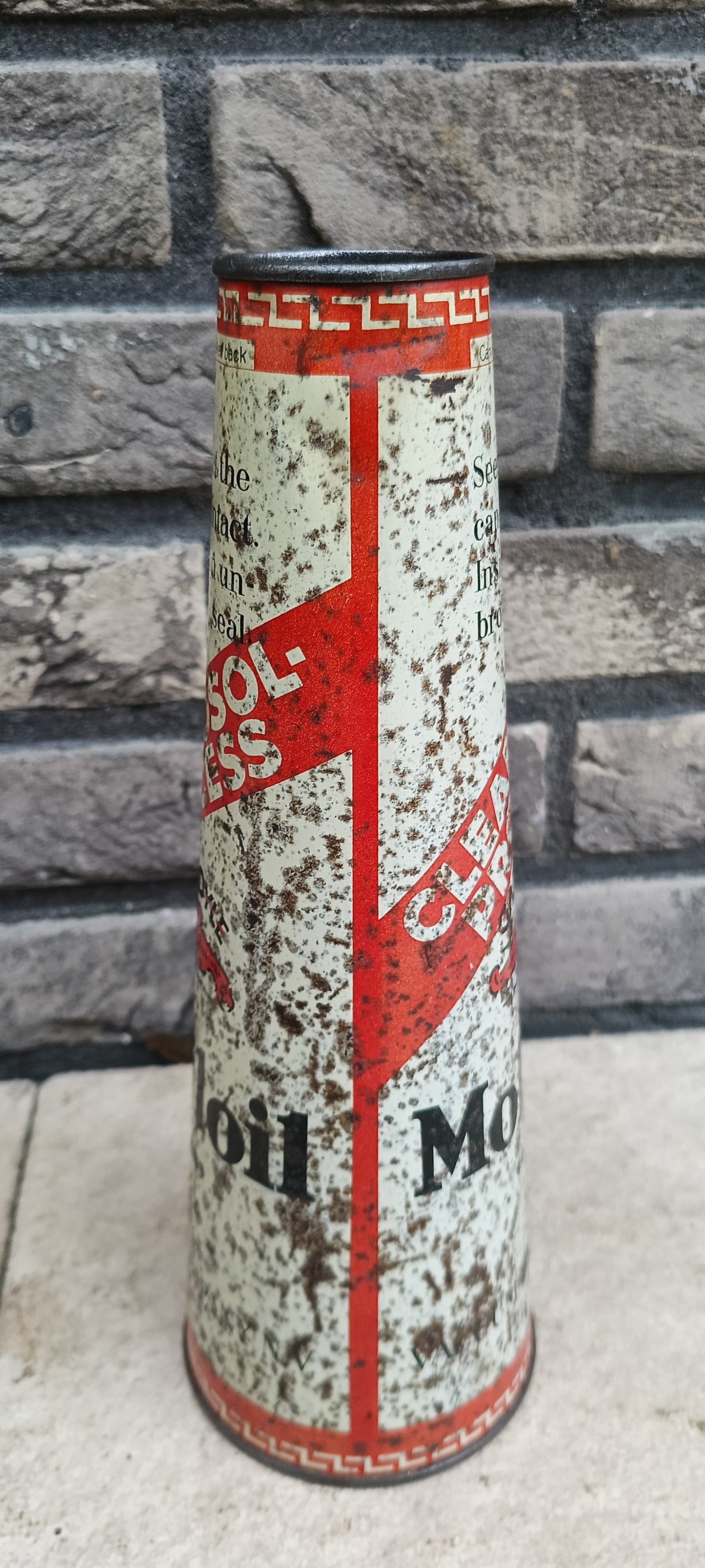 Conisch MOBILOIL olie blik