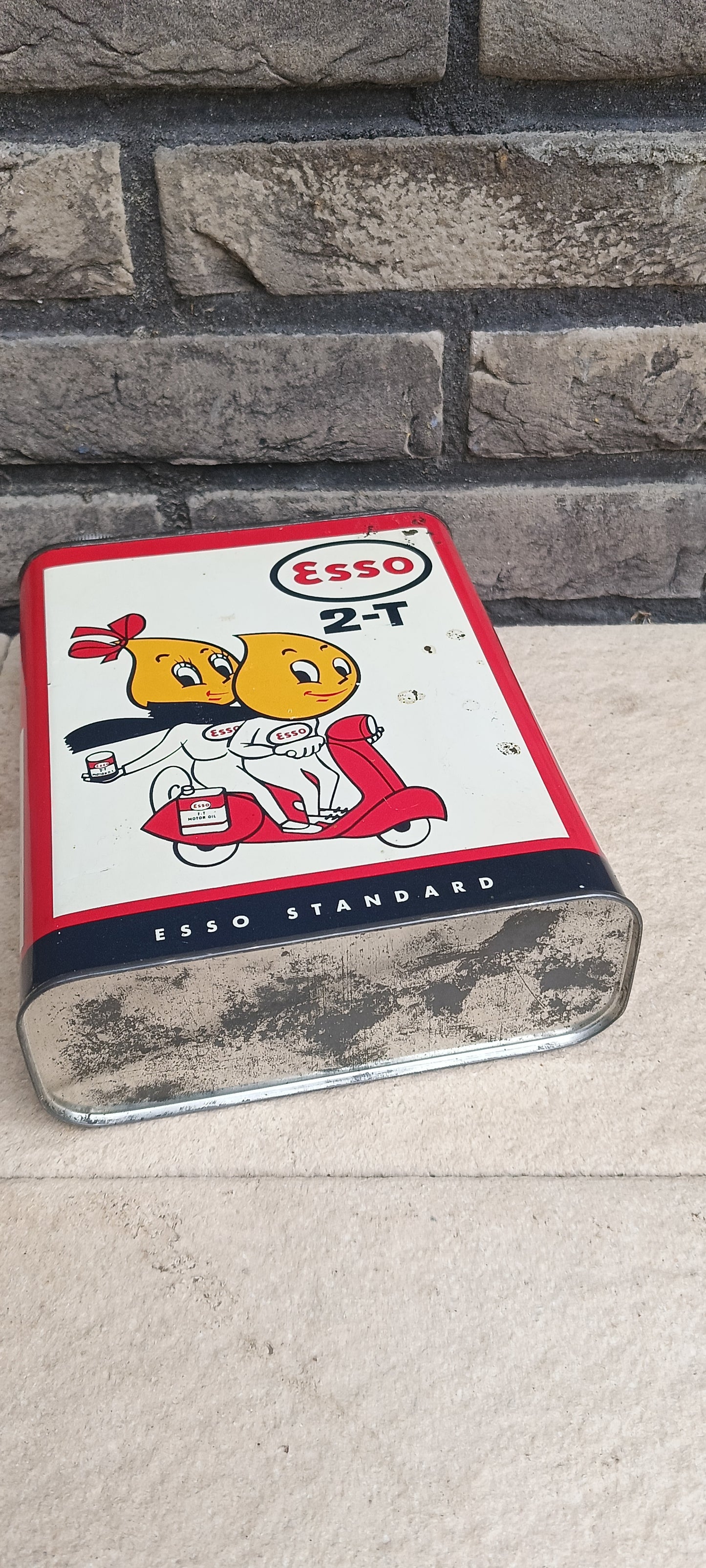 Esso 2 takt olie blik