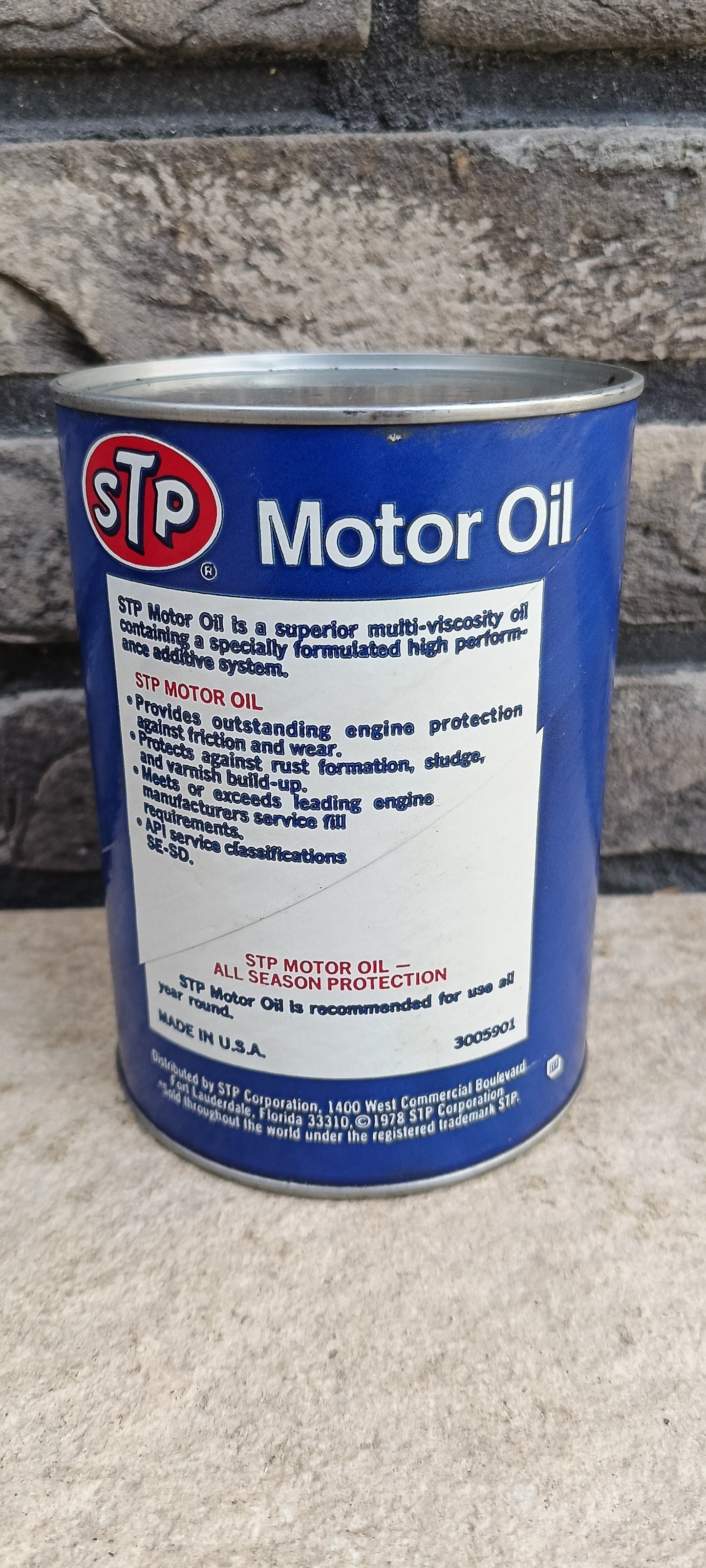 STP motor oil blik SAE 20W-50