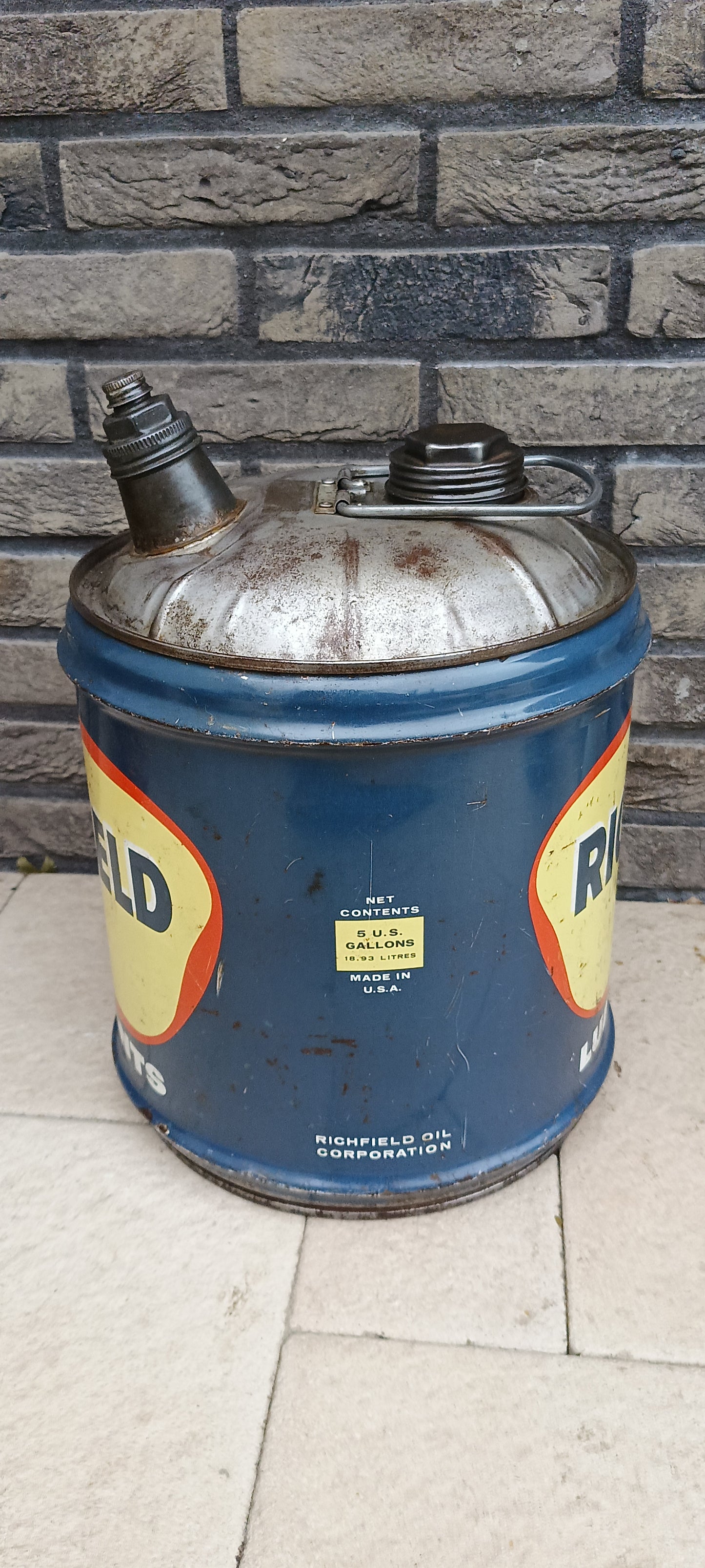 5 gallon RICHFIELD olie blik