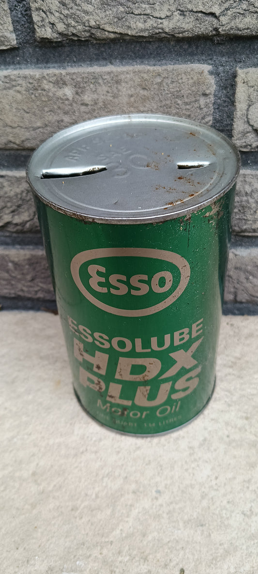 ESSO HDX PLUS oil can