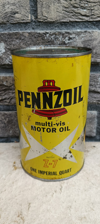 PENNZOIL oil can