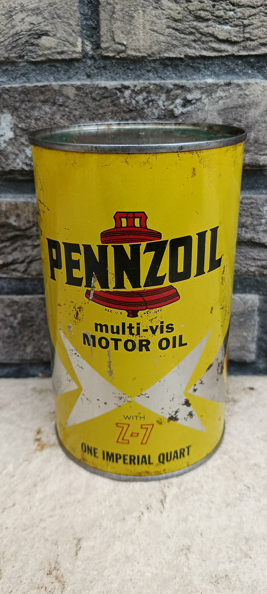 PENNZOIL oil can
