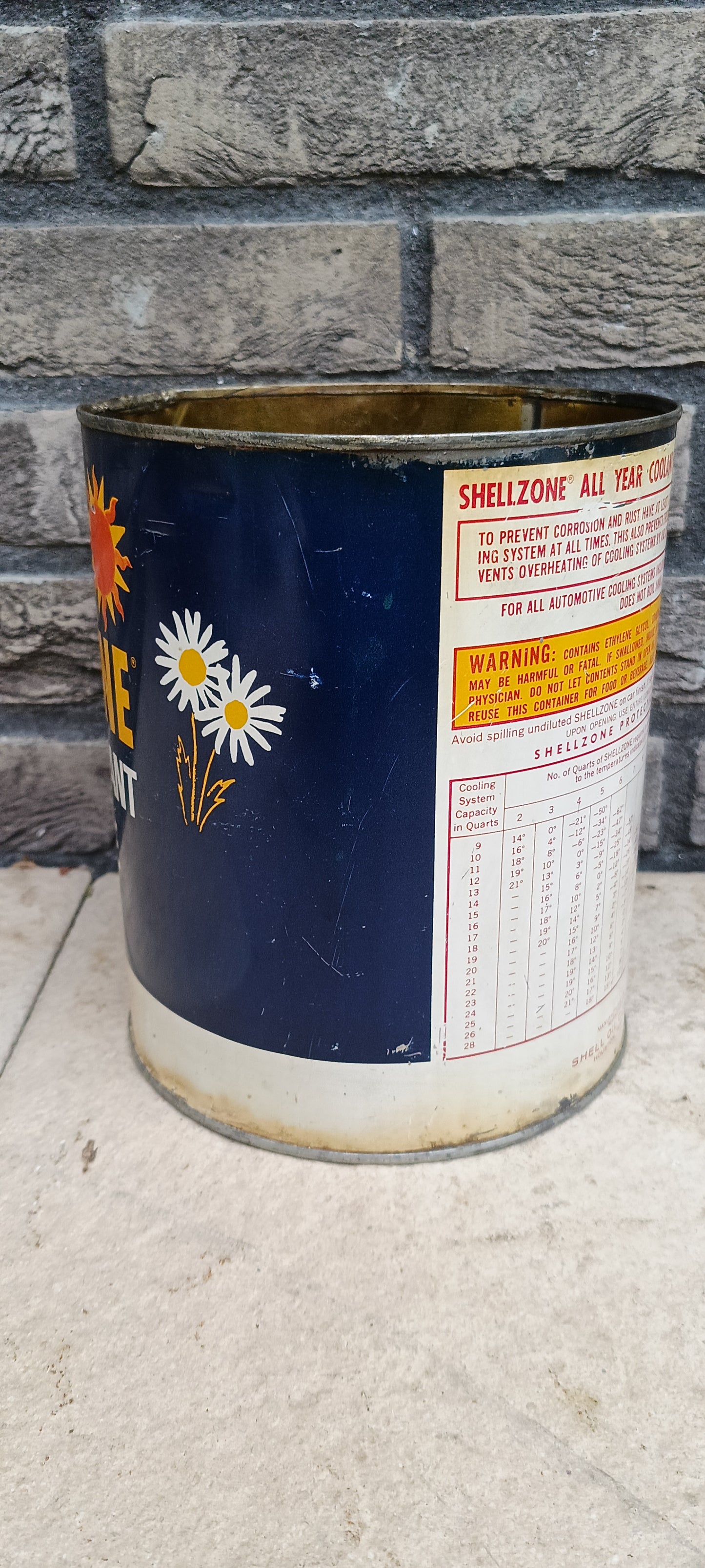 Zeldzaam SHELLZONE antivries blik.