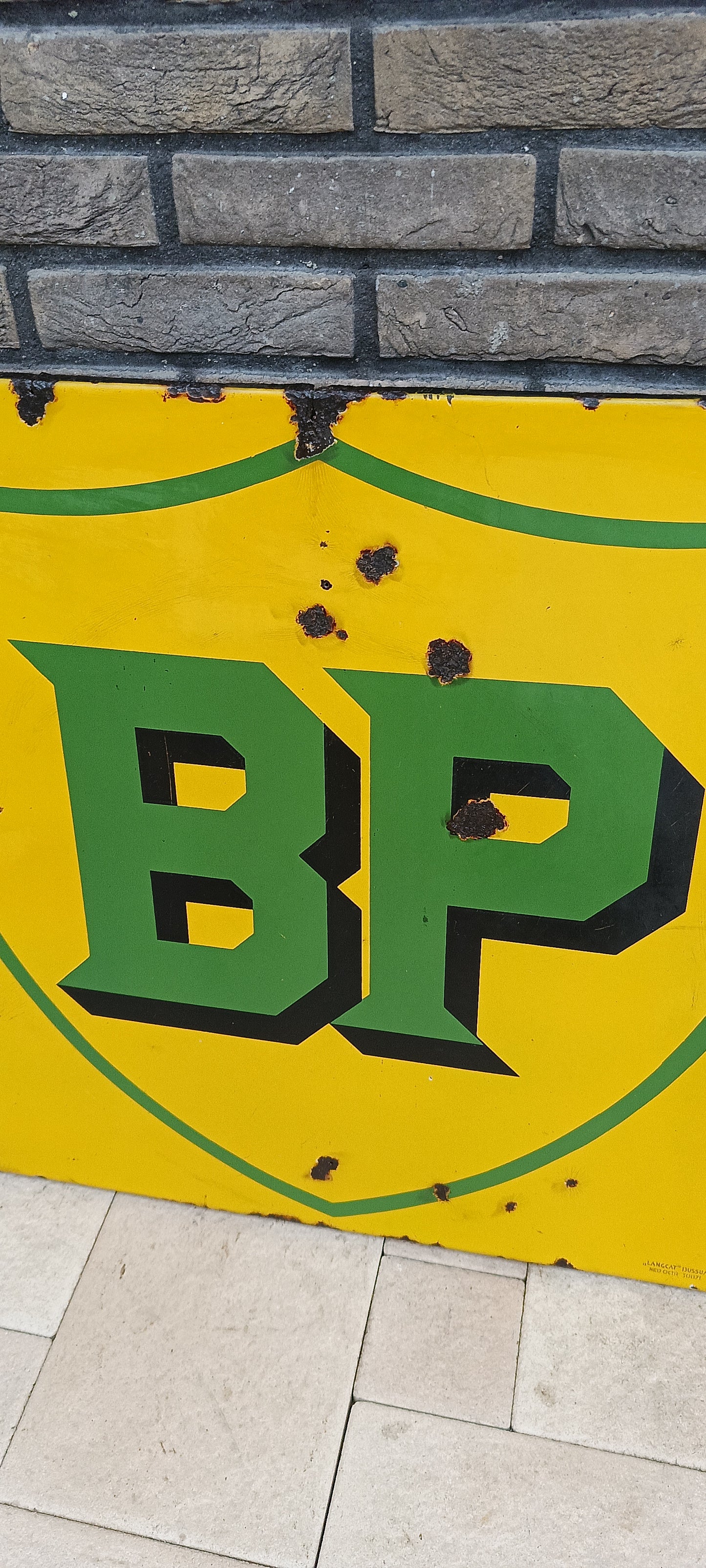 BP emaille reclame bord